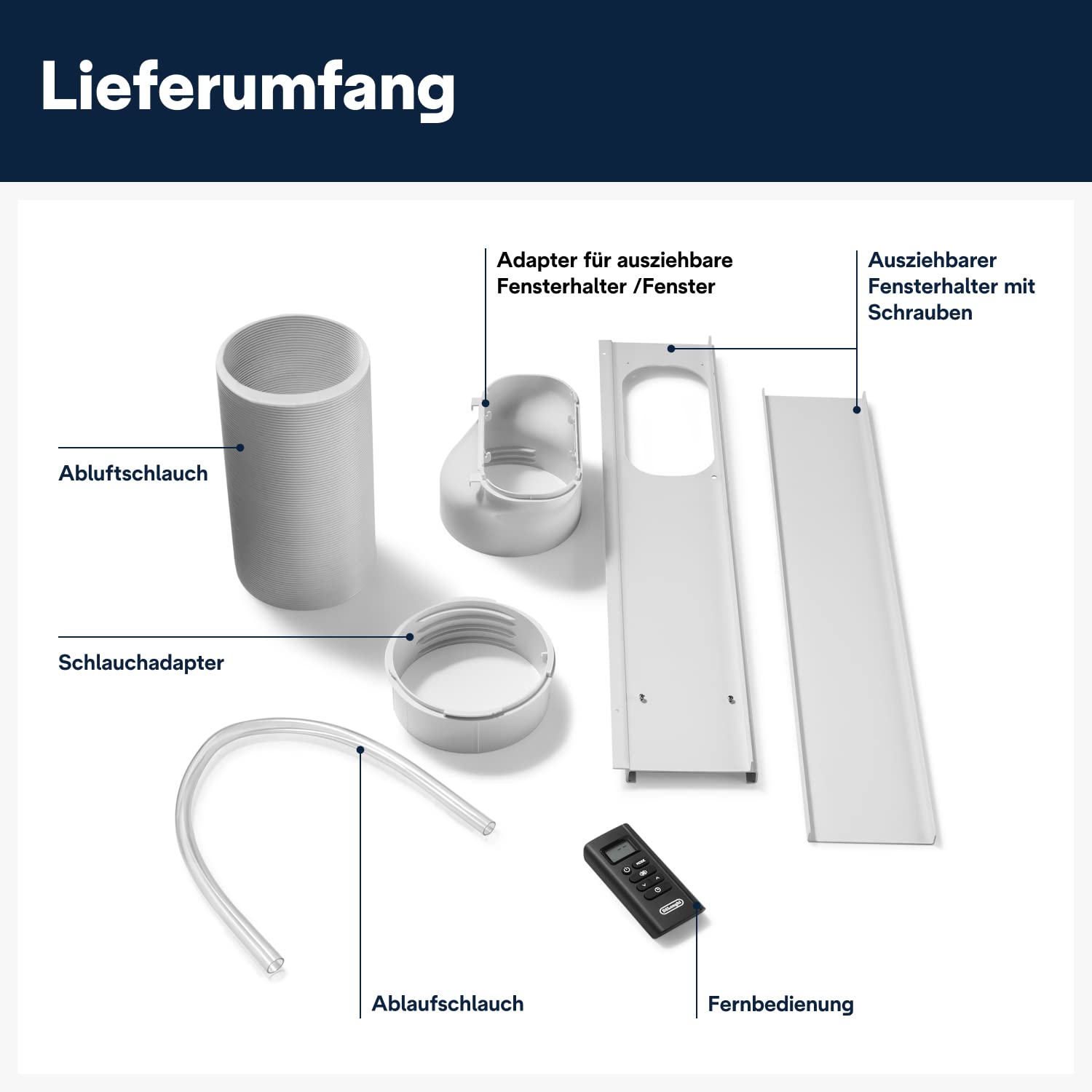 De'Longhi Pinguino - 3-in-1 Mobiles Klimagerät, für Räume bis 27 m²